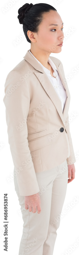 Digital png photo of asian businesswoman standing on transparent background Digital png photo of asian businesswoman standing on transparent background