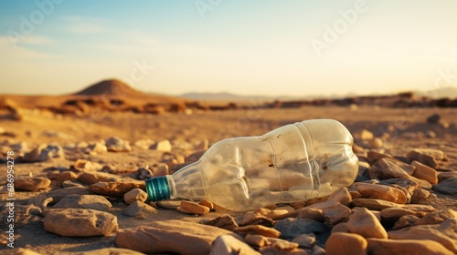 bottle on the beach, pollution