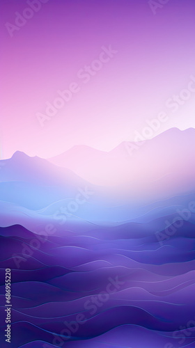 Vertical Purple Minimalist Mountain Landscape Abstract Web Background Geometric App Wallpaper with Digital Shapes