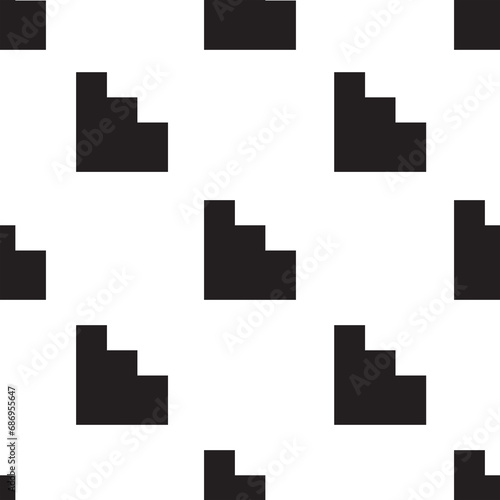 Digital png illustration of black pattern of repeated shapes on transparent background