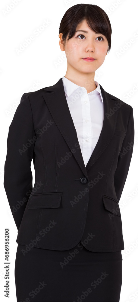 Digital png photo of asian businesswoman standing on transparent background Digital png photo of asian businesswoman standing on transparent background