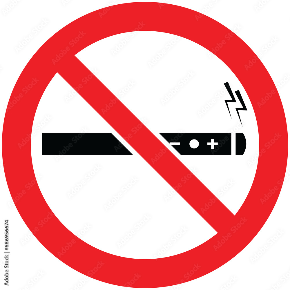 Digital png illustration of no vaping symbol on transparent background Digital png illustration of no vaping symbol on transparent background