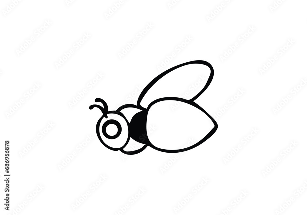 Bumblebee minimal style icon illustration design Bumblebee minimal style icon illustration design