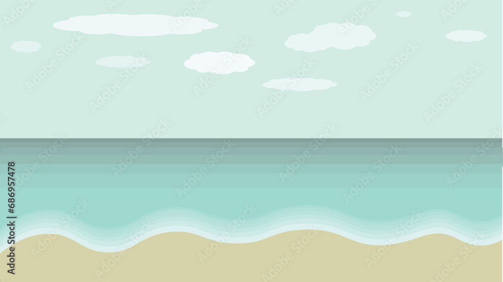 Digital png illustration of beach and sea on transparent background Digital png illustration of beach and sea on transparent background