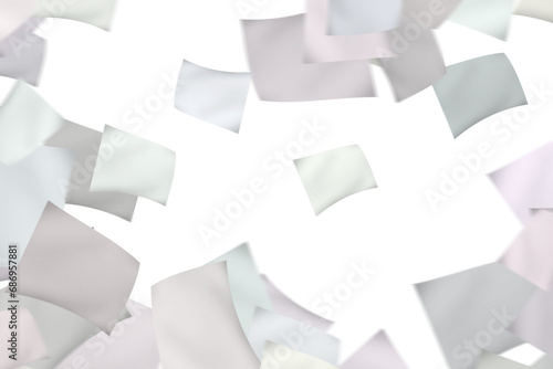 Digital png illustration of floating sheets of paper on transparent background