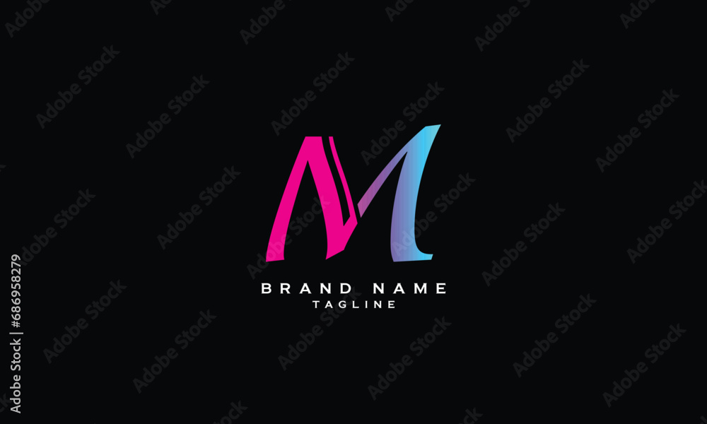 NM, MN, Abstract initial monogram letter alphabet logo design NM, MN, Abstract initial monogram letter alphabet logo design