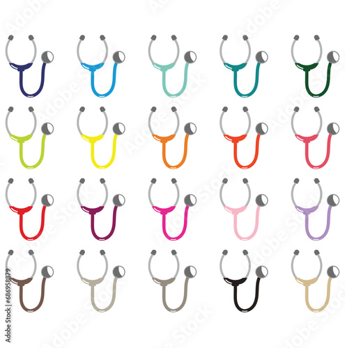 Stethoscope Clip Art Design Set