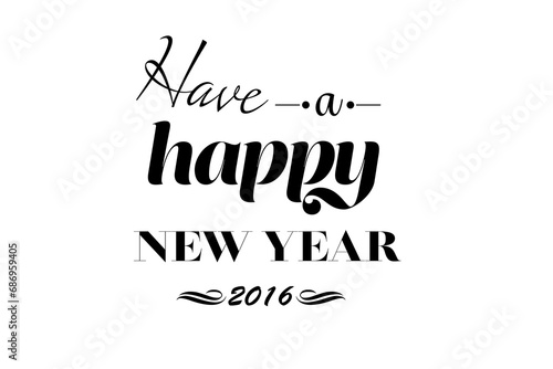 Digital png text of have a happy new year on transparent background
