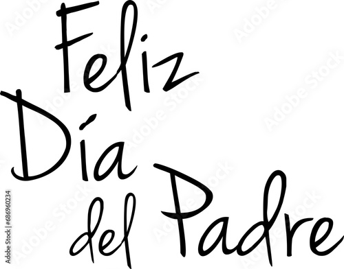 Digital png text of feliz dia del padre on transparent background