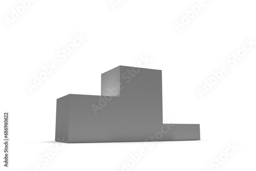 Digital png illustration of gray podium on transparent background