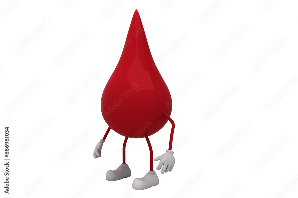 Digital png illustration of red drop with arms and legs on transparent background Digital png illustration of red drop with arms and legs on transparent background