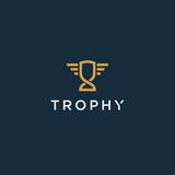 trophy  vector logo icon