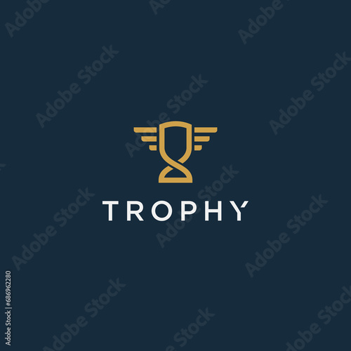 trophy  vector logo icon
