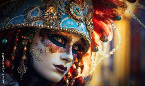 Opulent Venetian Masquerade Mask with Jewels