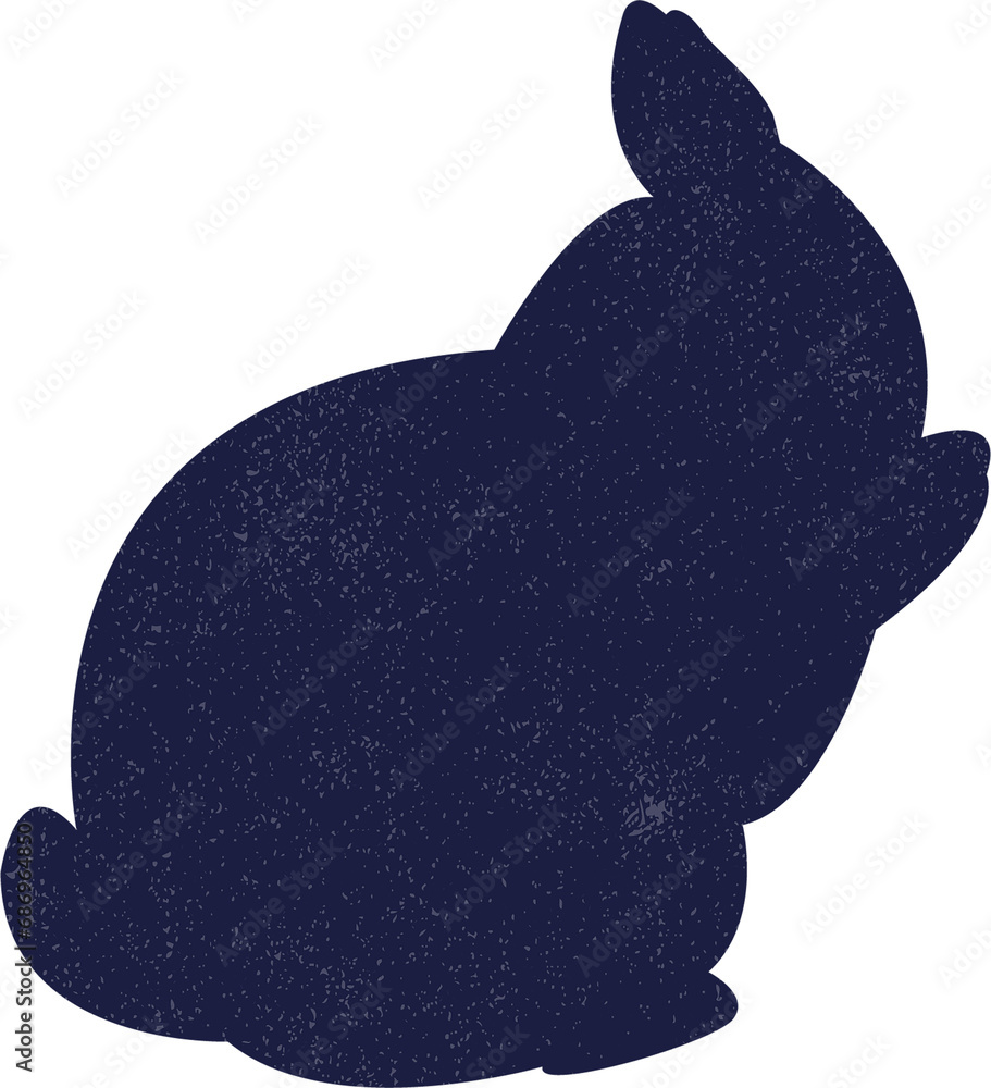 Obraz premium Digital png illustration of blue rabbit on transparent background