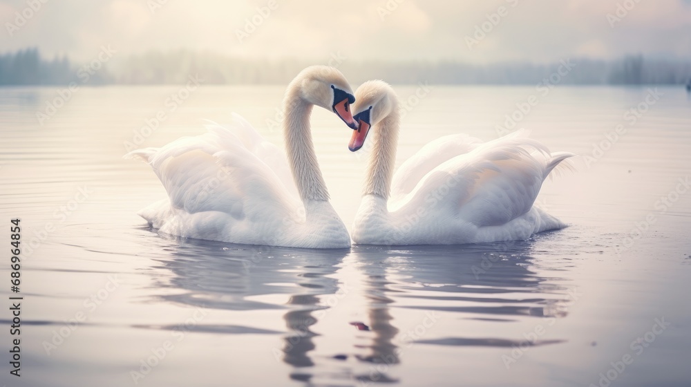 Two swans on the lake Two swans on the lake