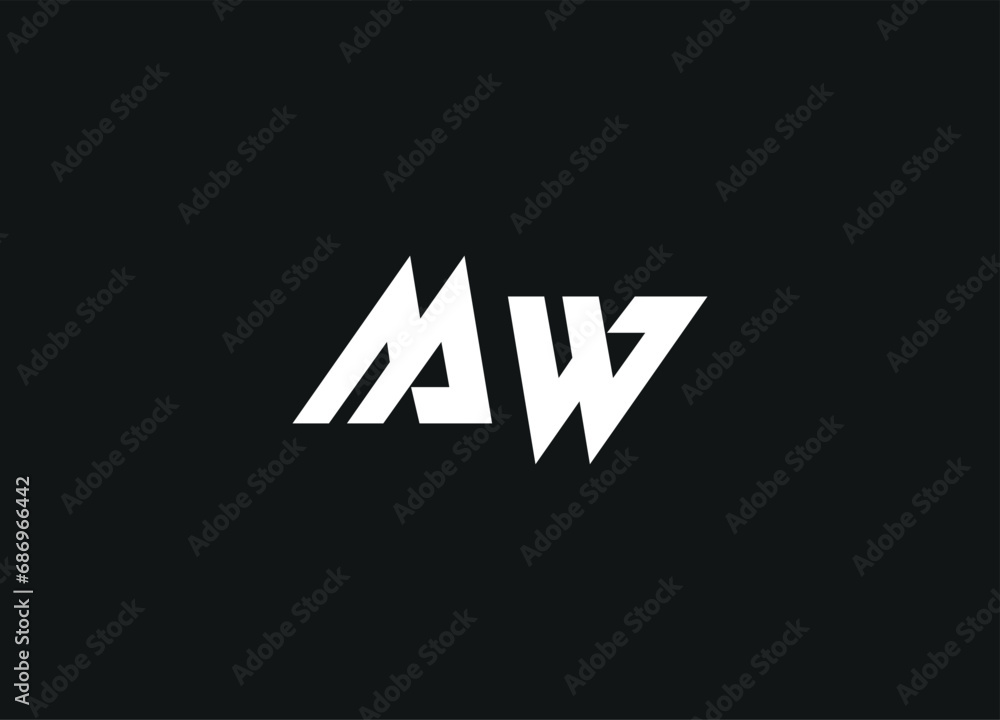 MW letter logo and initial logo design MW letter logo and initial logo design