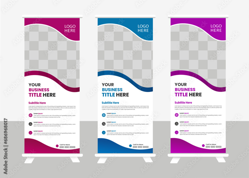 Corporate business roll up banner design. Corporate business roll up banner design.