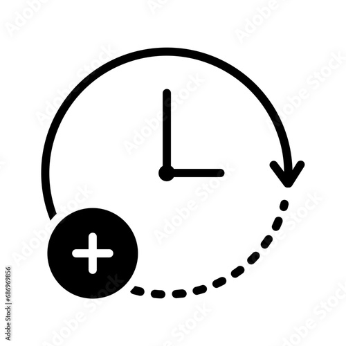Solid black icon for Extra