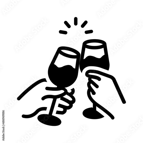 Solid black icon for Celebrate