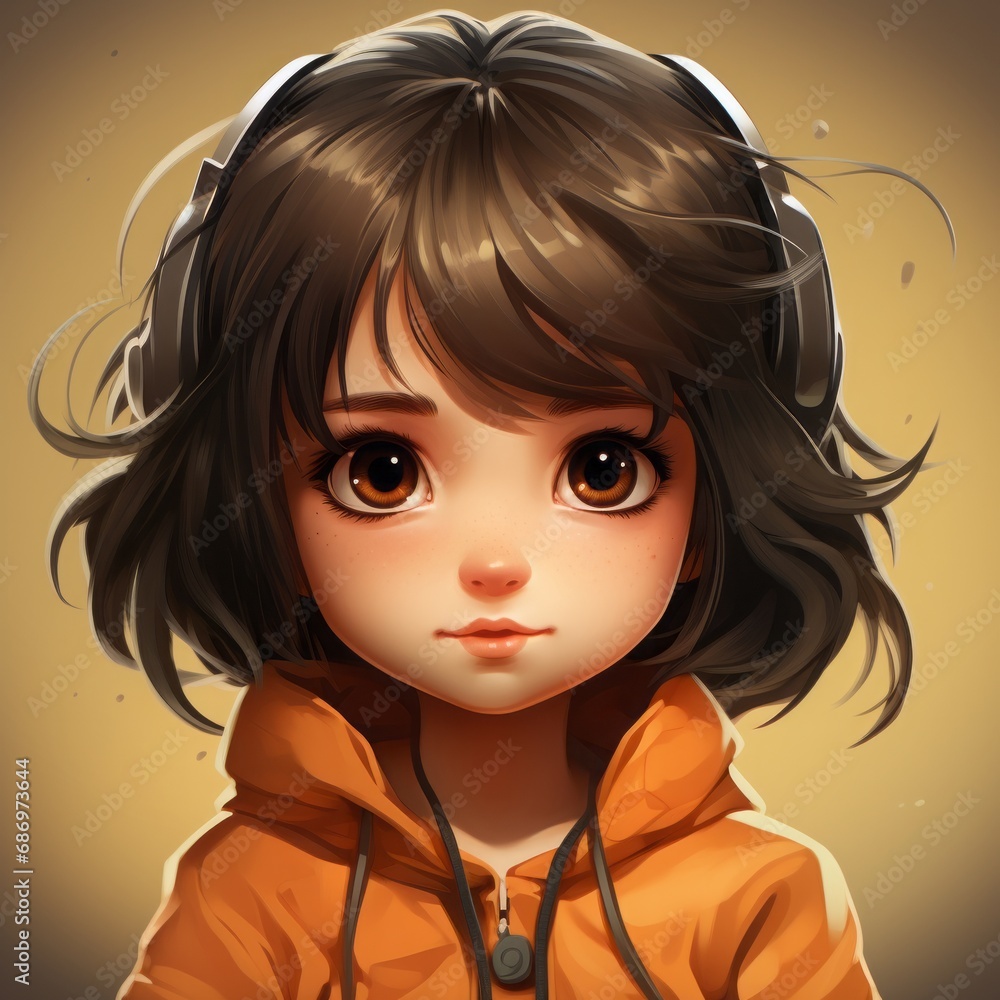 Chibi Character with Sleepy Eyes Chibi Character with Sleepy Eyes