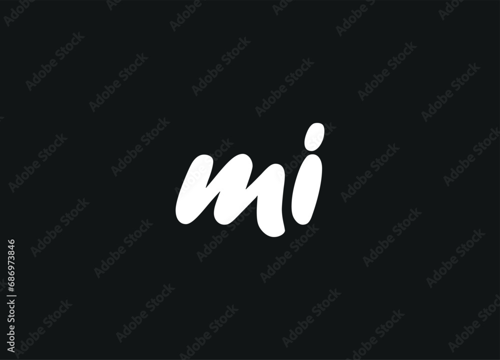 MI letter logo and initial logo design MI letter logo and initial logo design