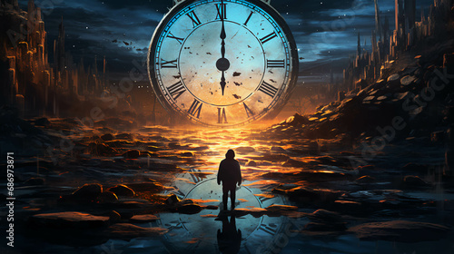 Lost in Time illustration concept