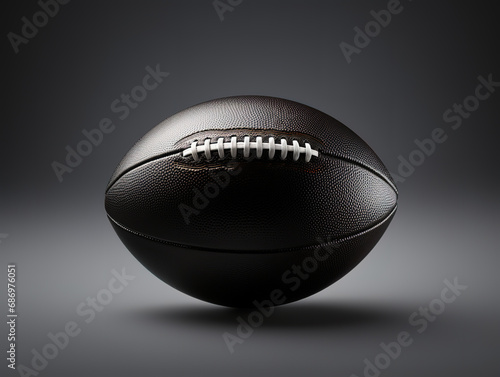 American football ball, black color, special for superbowl sunday. Generative Ai