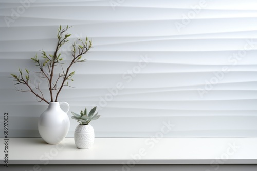 Ethereal Elegance White Marble Texture in Minimalist Design Generative AI © Saim Art