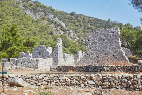 The ruins and beaches of Olympos in Antalya Province, Turkey photo