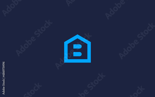 Letter b with house logo icon design Vector design template inspiration
