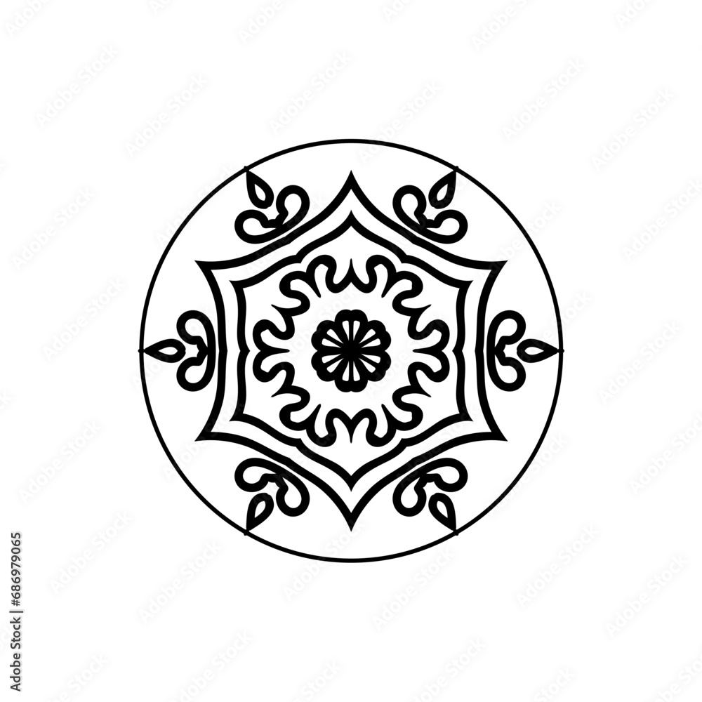cute set of hand drawn Islamic mandala floral cute set of hand drawn Islamic mandala floral
