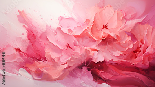 Abstract background, Desert Flower is a warm and engaging pink whose blooms thrive under the sun.Trendy color of the year 2024, acrylic paint