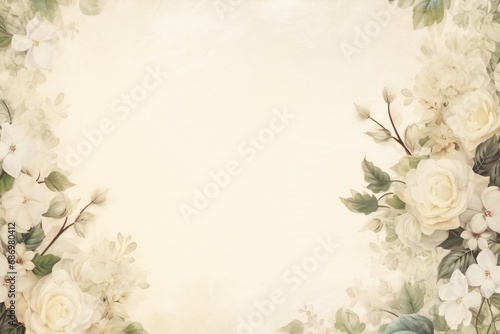 Modern beige and blush trendy design frame. Pastel pampas grass  fern  white peony  pale magnolia  ranunculus  pink rose. Watercolor brush texture. Wedding boho card.