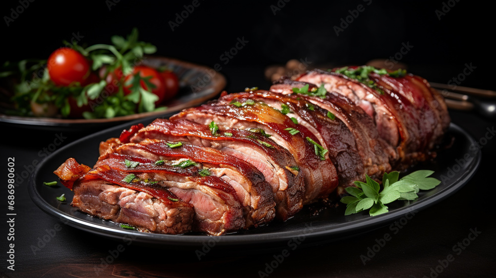 grilled meat on the grill HD 8K wallpaper Stock Photographic Image 