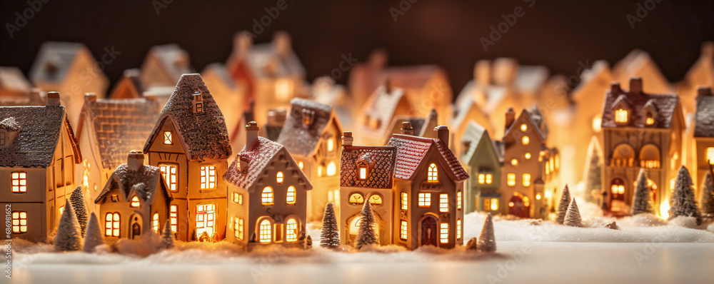 Cute gingerbread city, with small houses and details Cute gingerbread city, with small houses and details