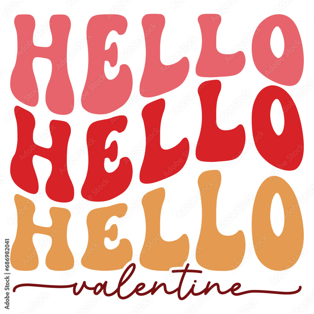 Hello valentine Retro SVG Hello valentine Retro SVG