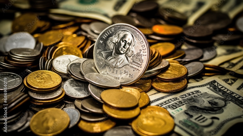 money money and more money with coins (AI Generator) money money and more money with coins (AI Generator)