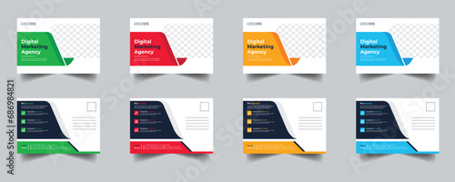 Modern Creative Corporate Post Card Template, Vector Template for Opening Invitation Editable, Professional Business Postcard Design, Event Card Design, Invitation Design, Direct Mail EDDM Template