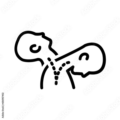 Black line icon for Whiplash