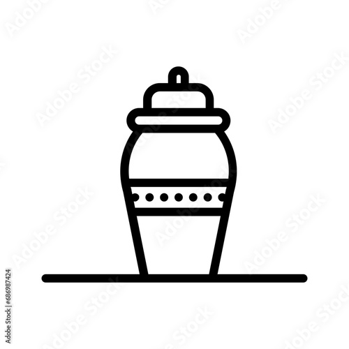 Black line icon for Urn