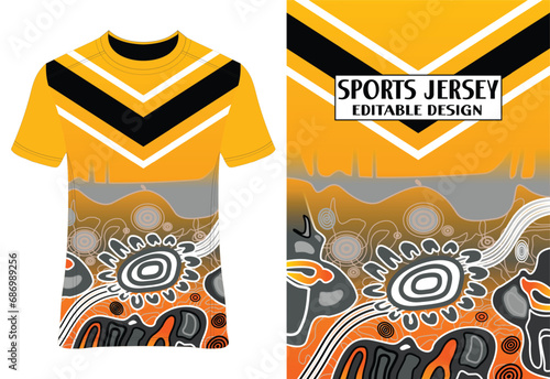 Sublimation Sports Jersey Tee Design | Athletic Apparel | Customizable Print | Performance Wear | Digital Art