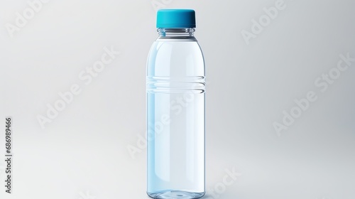 a water bottle with a blue cap