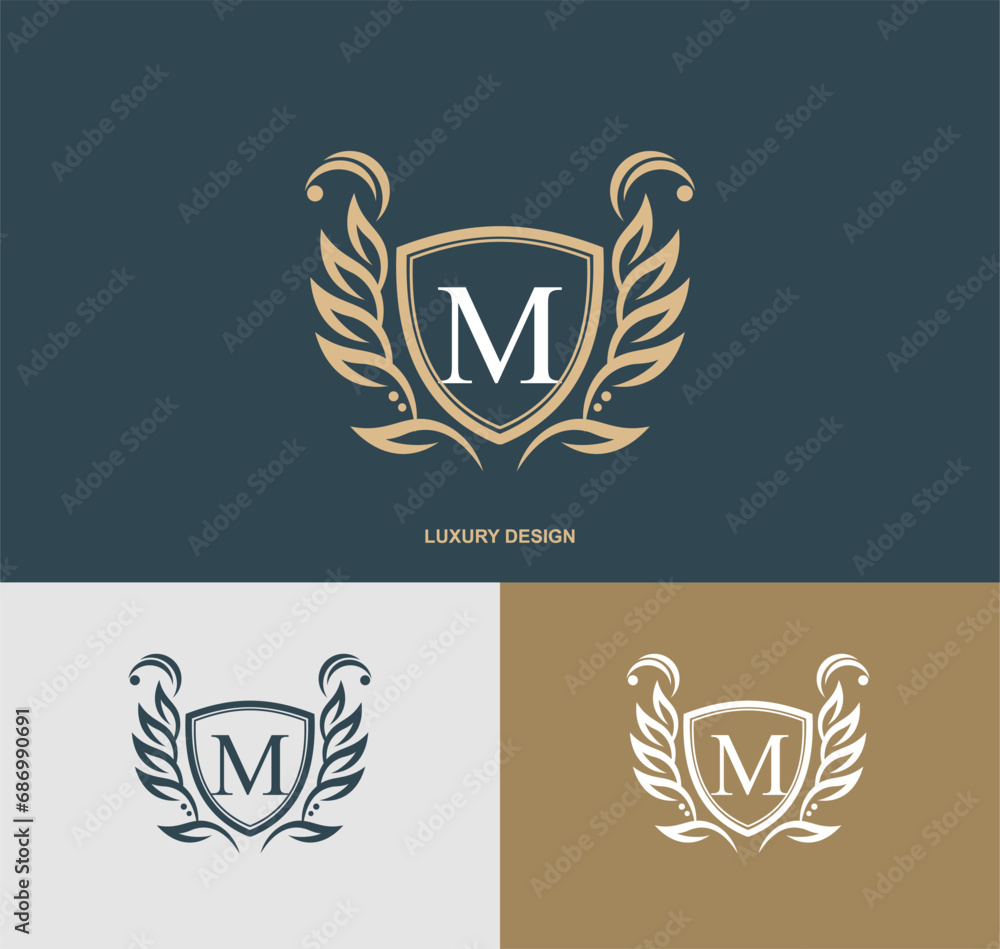 Luxury letter M monogram emblem template with elegant calligraphy ornament. graceful M logo. Signs for business, Restaurant, Royalty, Boutique, Hotel, Heraldic, Jewelry, Fashion, Cafe, etc. vector Luxury letter M monogram emblem template with elegant calligraphy ornament. graceful M logo. Signs for business, Restaurant, Royalty, Boutique, Hotel, Heraldic, Jewelry, Fashion, Cafe, etc. vector