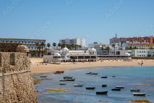 La Caleta beach in Cadiz, Andalucia, Spain photo