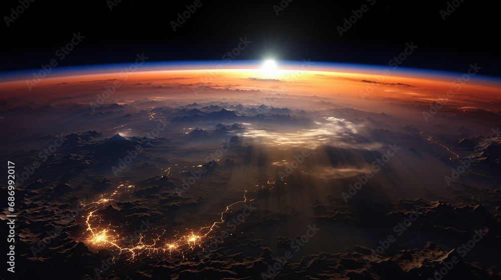 View of the Beautiful Planet from Outer Space