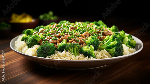 rice with vegetables HD 8K wallpaper Stock Photographic Image 