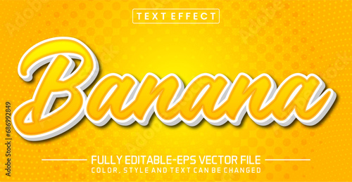 Banana text editable style effect