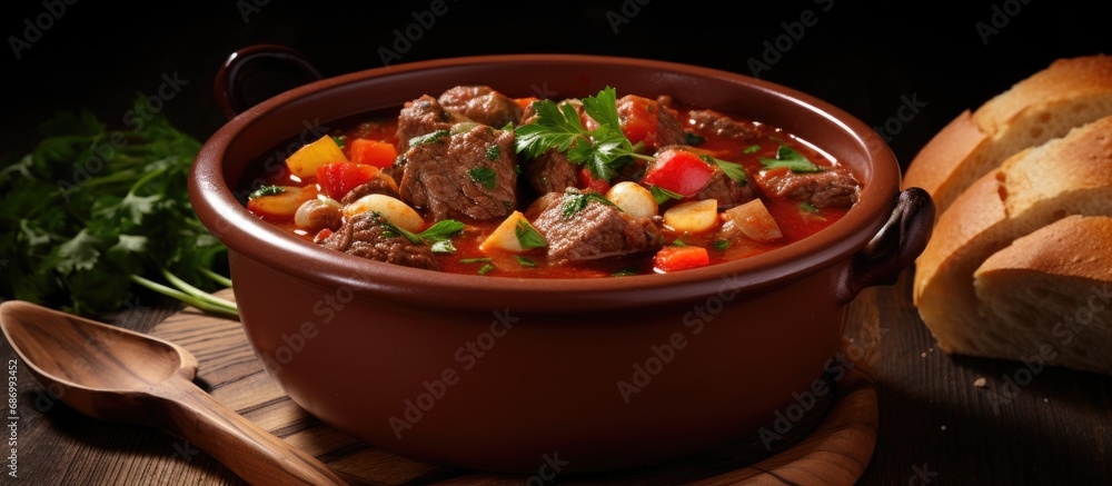 Goulash is a flavorful soup or stew made with meat, veggies, and spices. Ideal for recipes, articles, menus, and cooking content. Goulash is a flavorful soup or stew made with meat, veggies, and spices. Ideal for recipes, articles, menus, and cooking content.