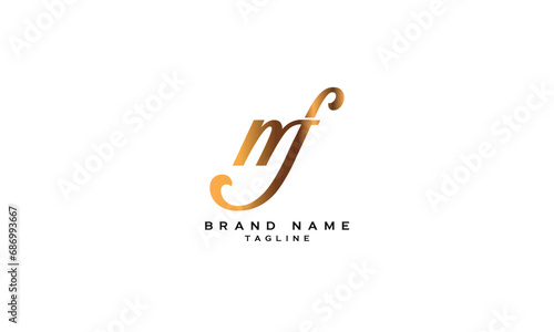 MJF, MFJ, JMF, JFM, FJM, FMJ, Abstract initial monogram letter alphabet logo design
 photo